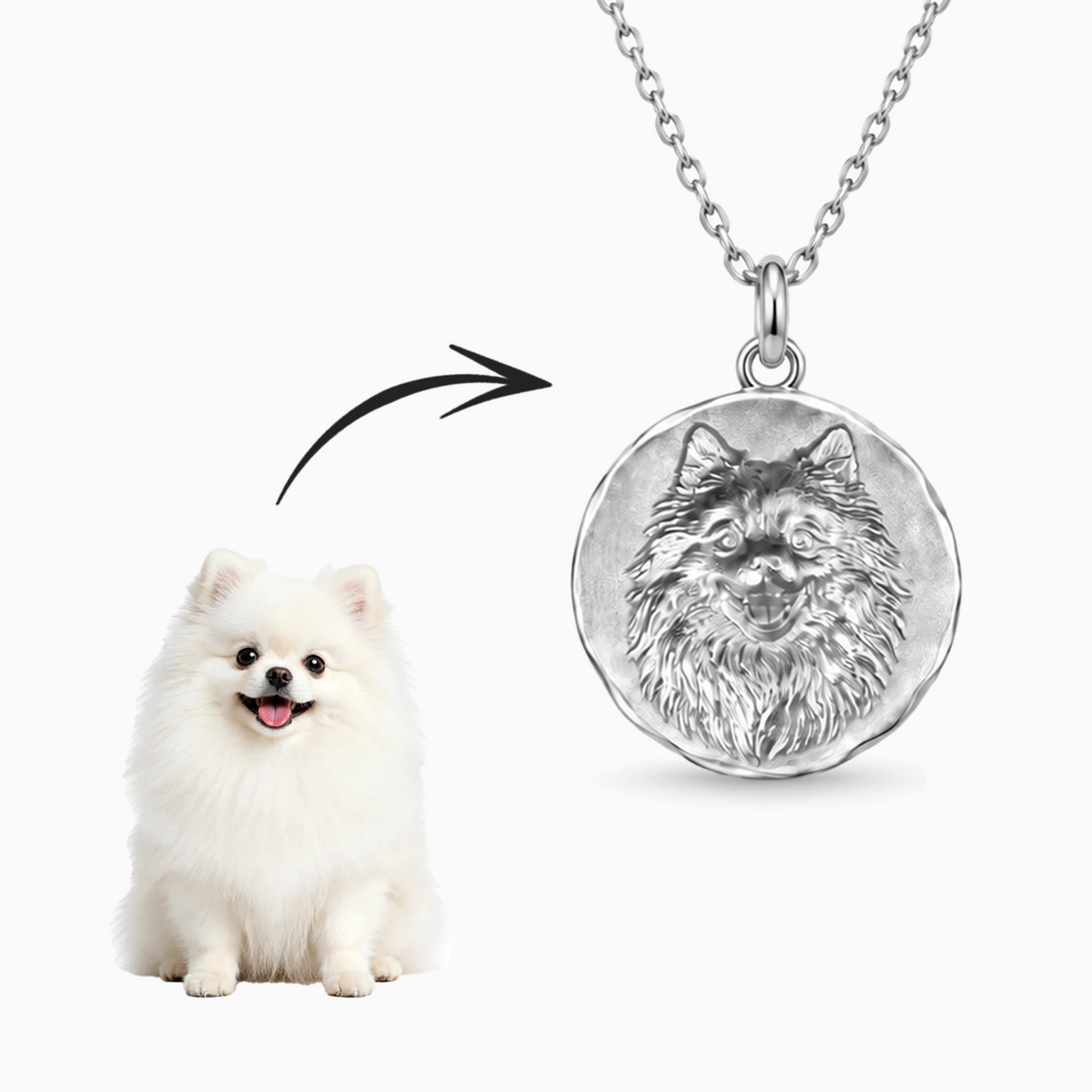 Custom 3D Pet Portrait Necklace