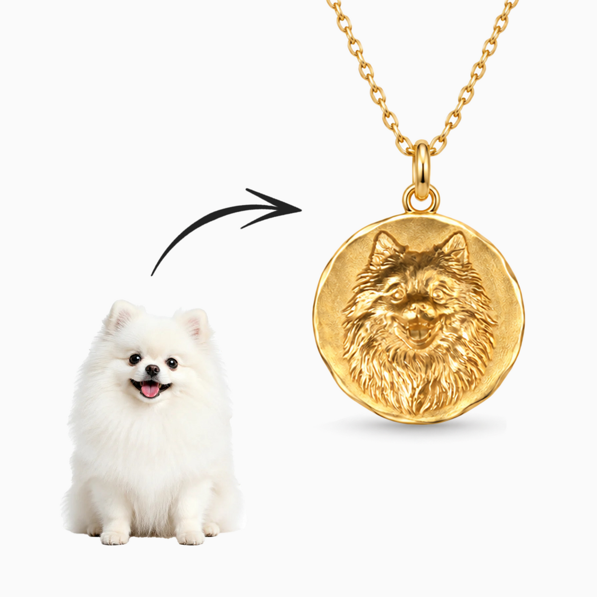 Custom 3D Pet Portrait Necklace